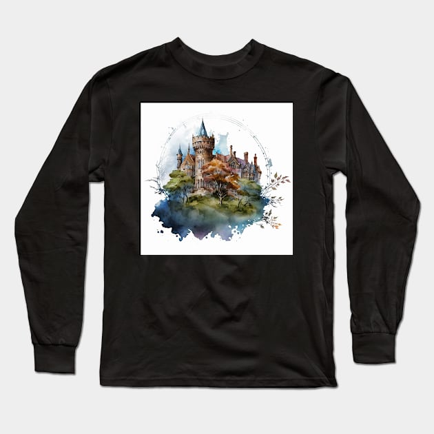 Castle Ornament Long Sleeve T-Shirt by Abili-Tees